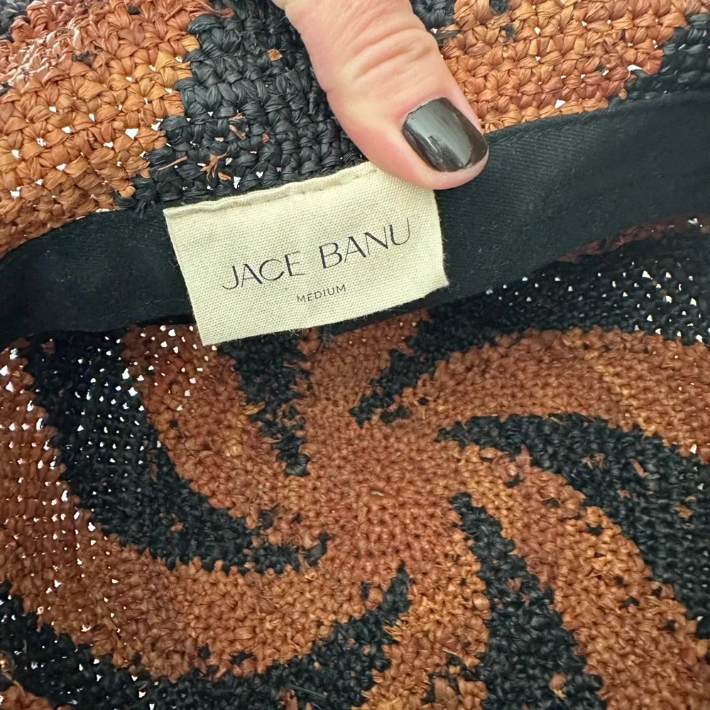 Woven Bucket Hat in Black and Rust - Picture 3 of 5